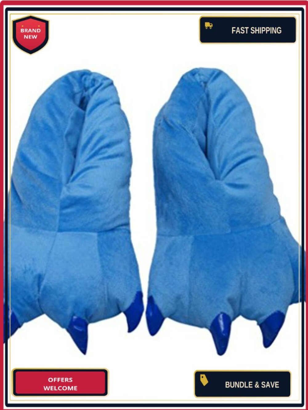 Unisex Soft Paw Claw Animal Costume Slippers Cushioned Cotton